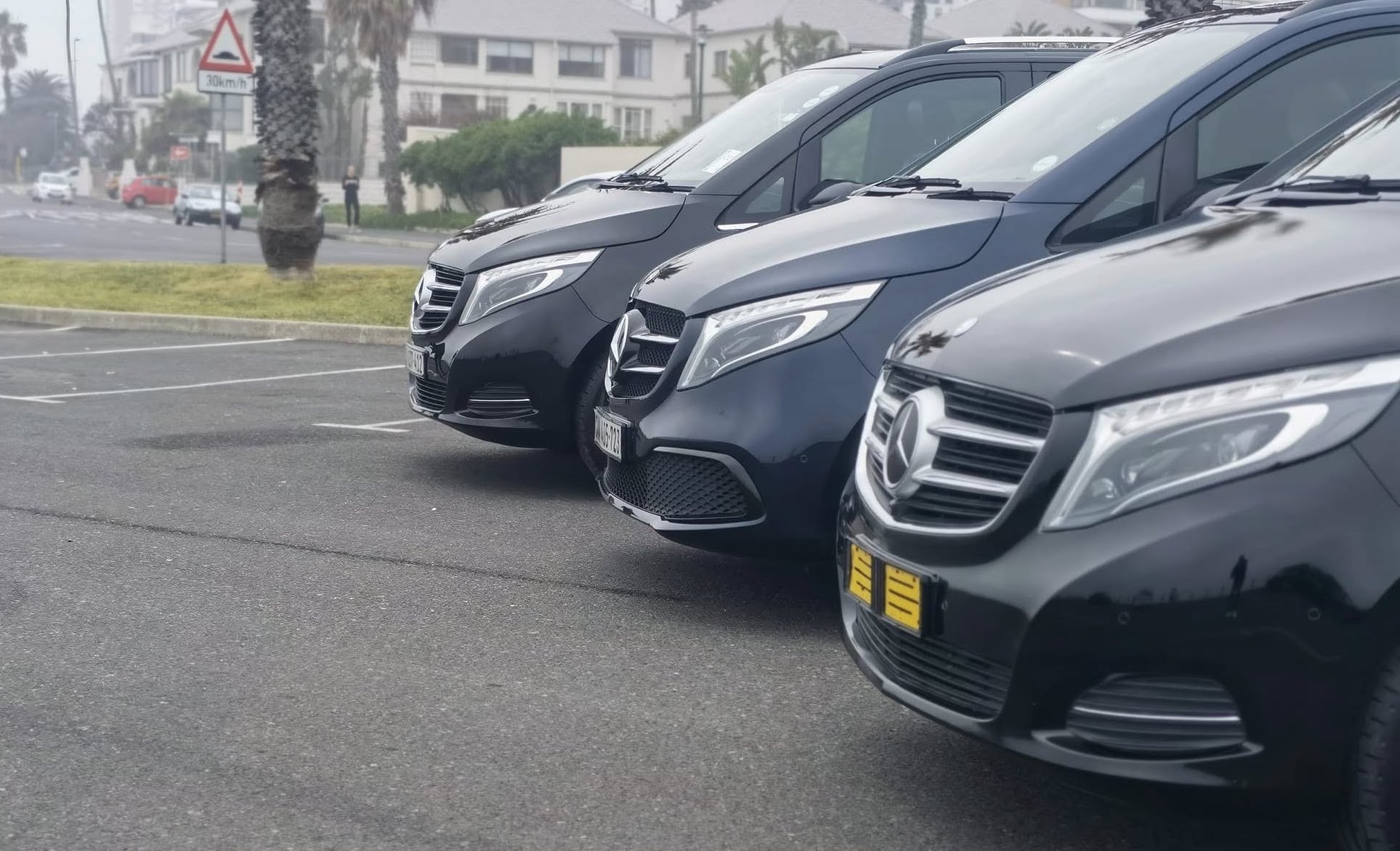 SRJ Mercedes-Benz V-Class fleet lined up